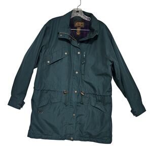 Eddie Bauer Mens Medium Green Vintage Barn Coat Utility Mountain Chore Wool Line